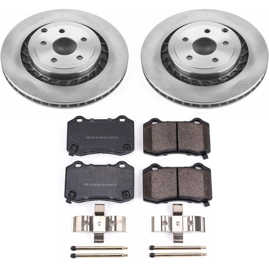 Power Stop KOE6994 Rear Replacement Brake Kit-OE Brake Rotors & Ceramic Brake Pads For Chevrolet SS 2015-2017 [Model Specific]