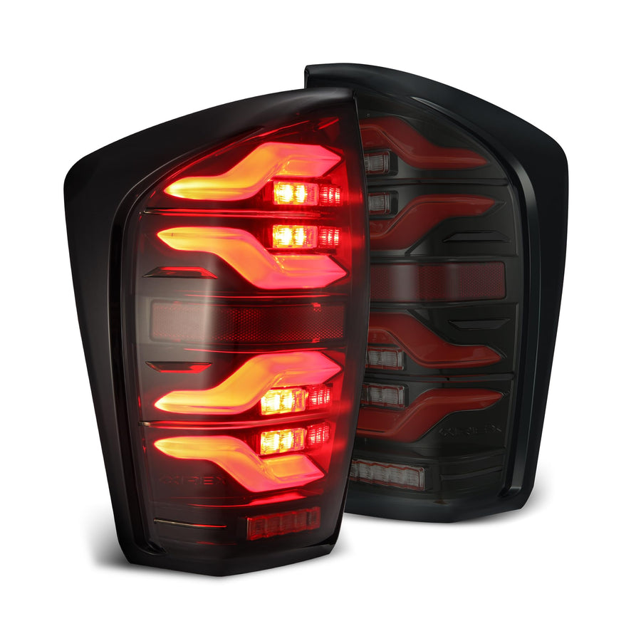 For 16-23 Tacoma Alpharex LUXX-Series LED Tail Lights Black-Red