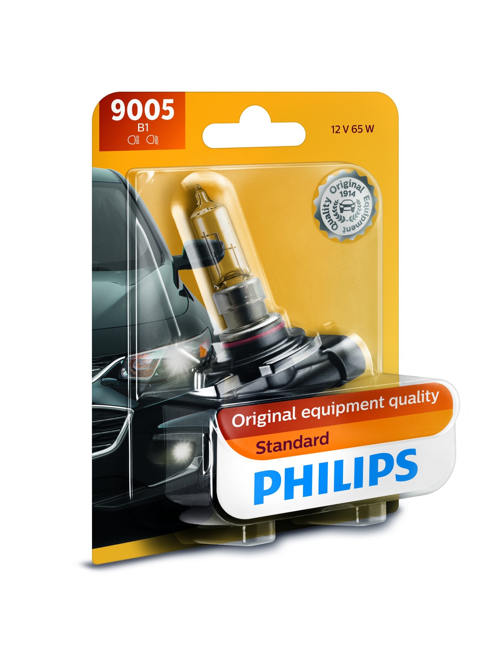 9005B1 PHILIPS Standard Authentic Halogen Replacement Headlight Bulb (1 Pack)