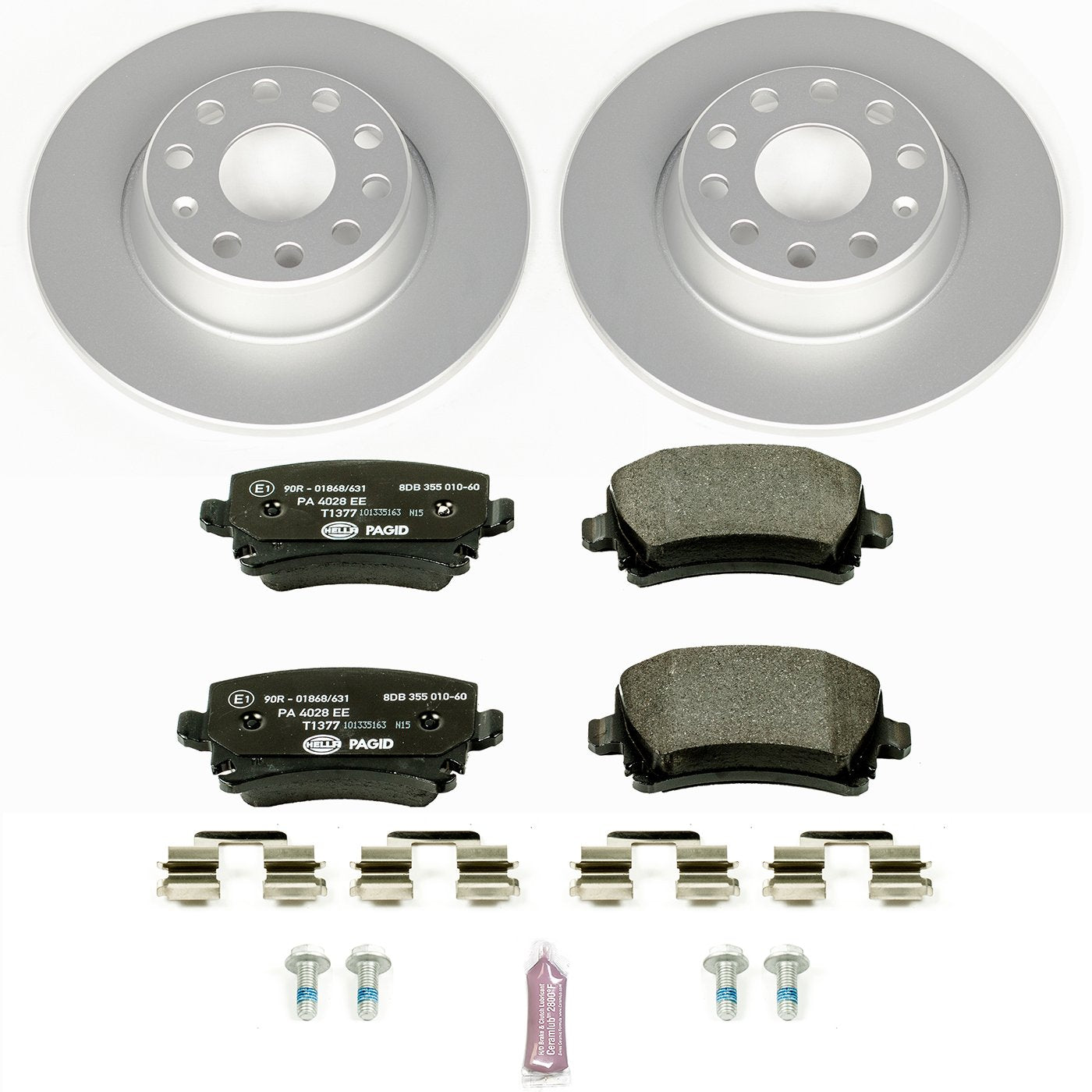 Power Stop ESK2261 Euro-Stop Rear Brake Kit Audi VW For Audi A3, Audi A3 Quattro, VW GTI, VW Jetta, VW Passat, VW Tiguan [Model Specific]