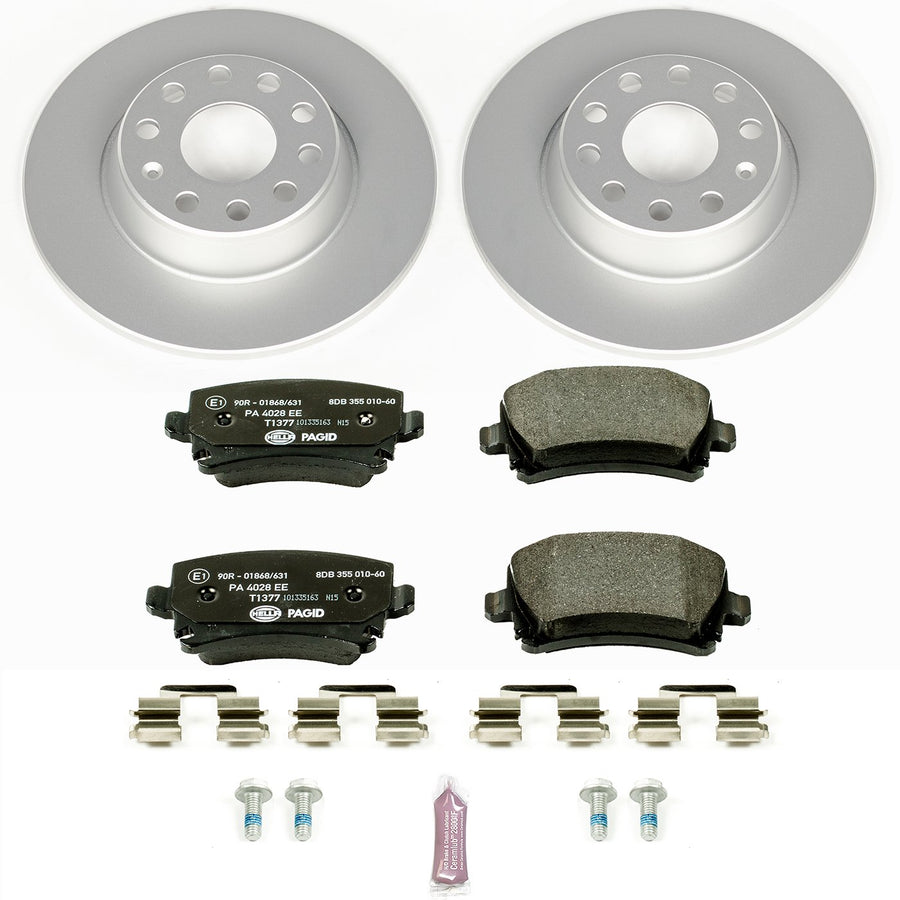 Power Stop ESK2261 Euro-Stop Rear Brake Kit Audi VW For Audi A3, Audi A3 Quattro, VW GTI, VW Jetta, VW Passat, VW Tiguan [Model Specific]