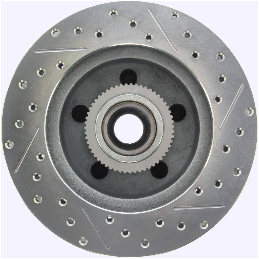 StopTech 227.66025R Brake Rotor Select Sport Drilled and Slotted; Front Right