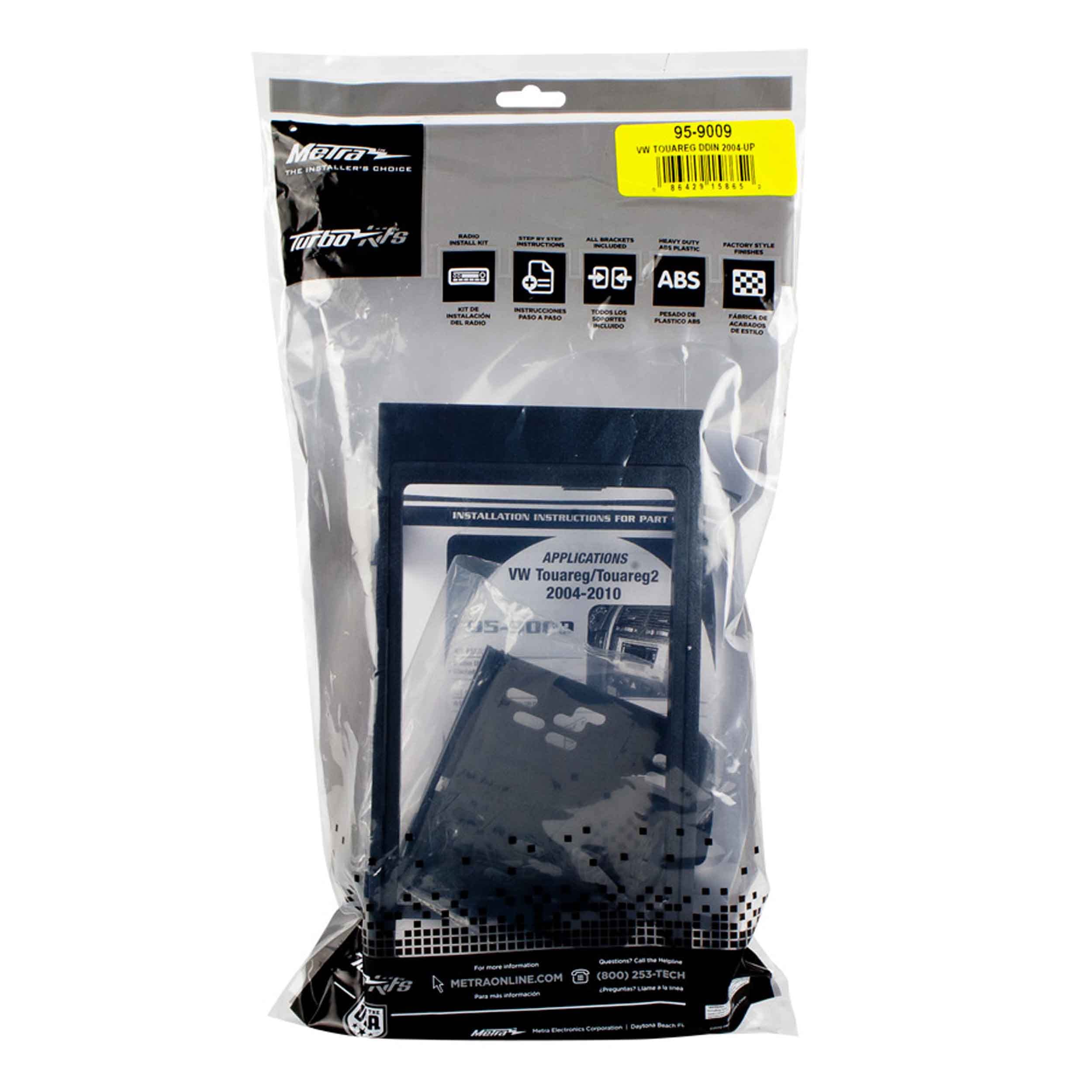 Metra Double DIN Installation Kit 95-9009 for 2004-Up VW Touareg Vehicles, Black