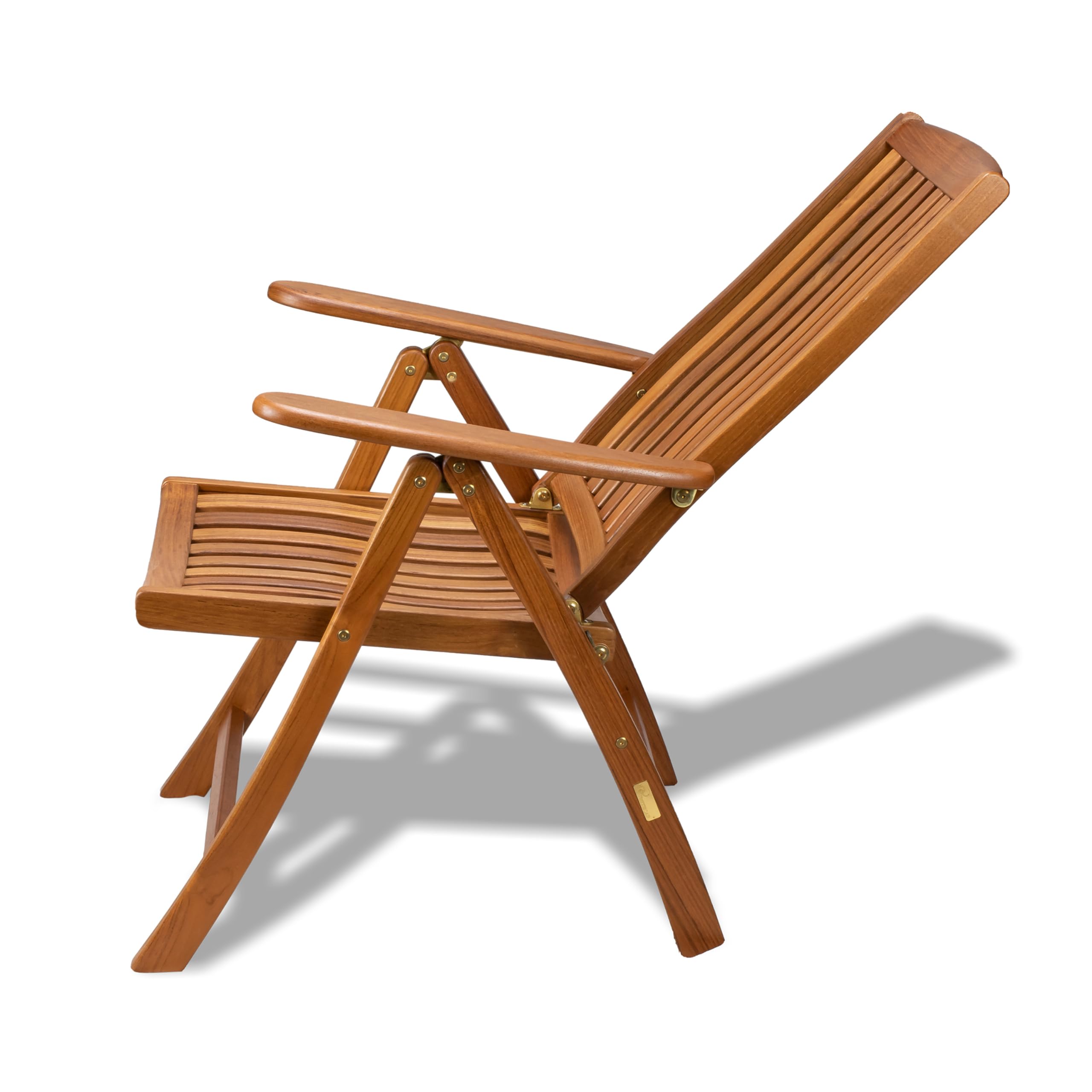 Teak Whitecap 60071 Folding Reclining Arm Chair