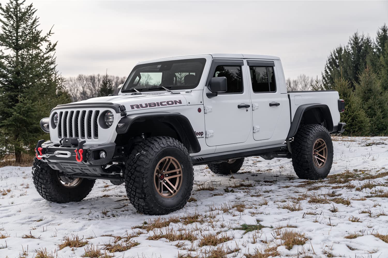 Rock Rail RAMPAGE PRODUCTS Nerf Bars for Jeep Gladiator JT | Pair, Steps Sold Separately, Steel, Black | 26410035 | Fits 2020-2025 Jeep Gladiator JT