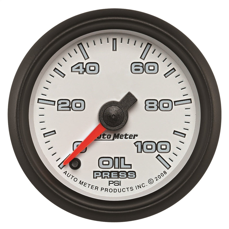 Gauge AUTO METER 19552 Oil Pressure (Pro-Cycle 2 1/16", 100Psi, Digital Stepper Motor, White, Pro-Cycle)