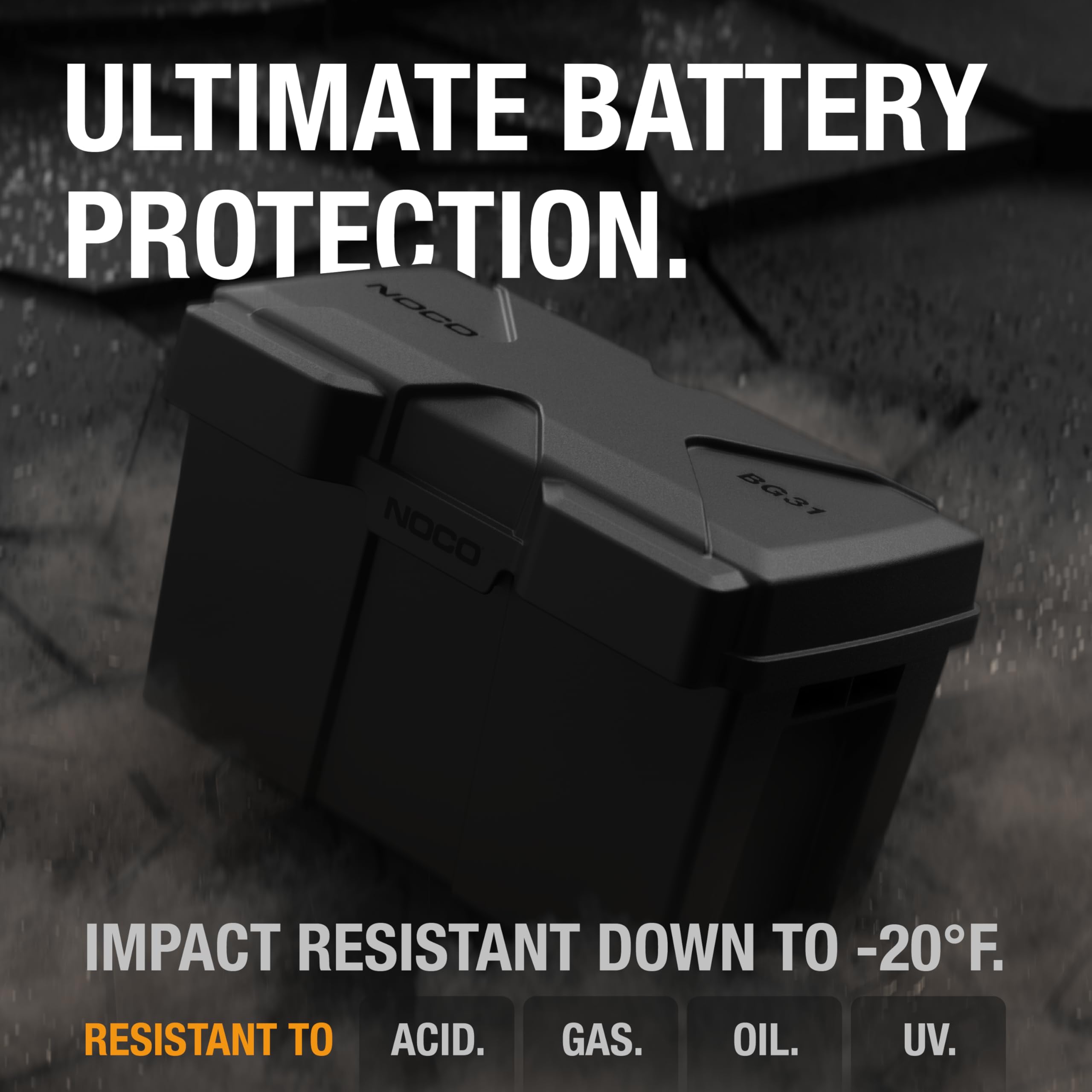 BG31 NOCO Snap-Top Battery Box, Group 24-31 12V Battery Box for Marine, Automotive, RV, Boat, Camper and Travel Trailer Batteries