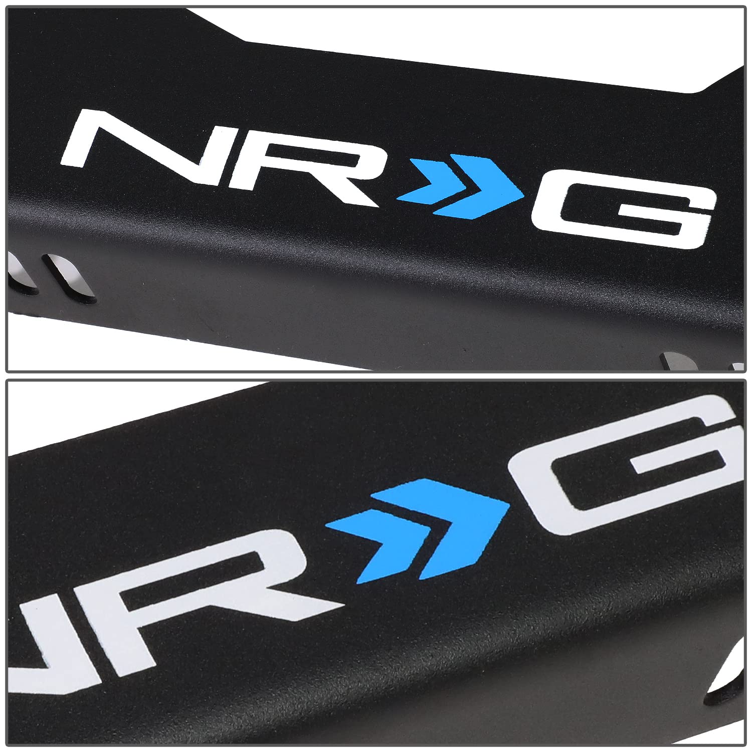 NRG Innovations Adjustable NRG-RSC-100MB Mild Steel Bucket Racing Seat Side Mounting Bracket Kit, Black Powder Coat