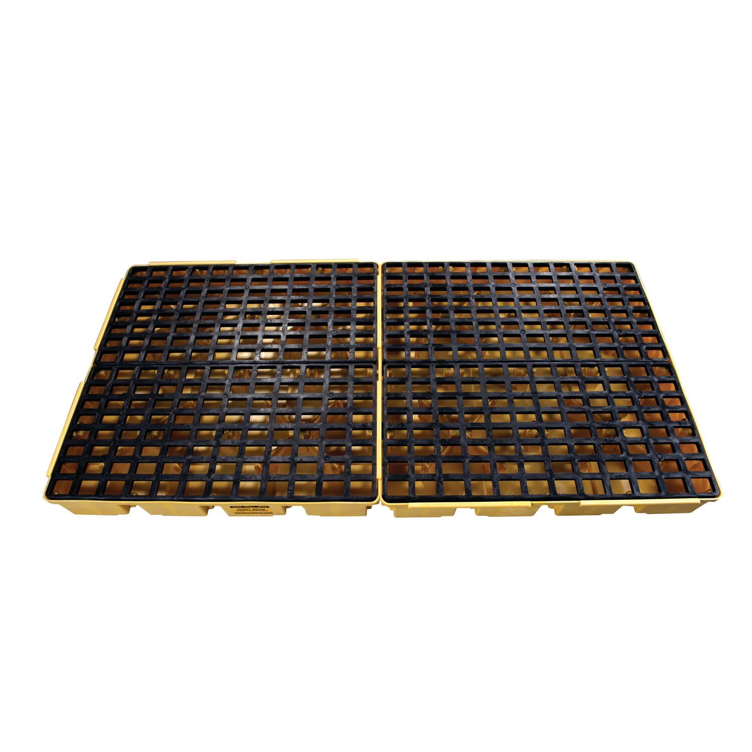 Eagle Drum Spill 8 Platform with Forklift Pockets, 103.5"x51.5"x6.5", 121 Gallon Sump, 10,000 lbs. Load Capacity Containment Tray, Made in USA, Yellow, 1688