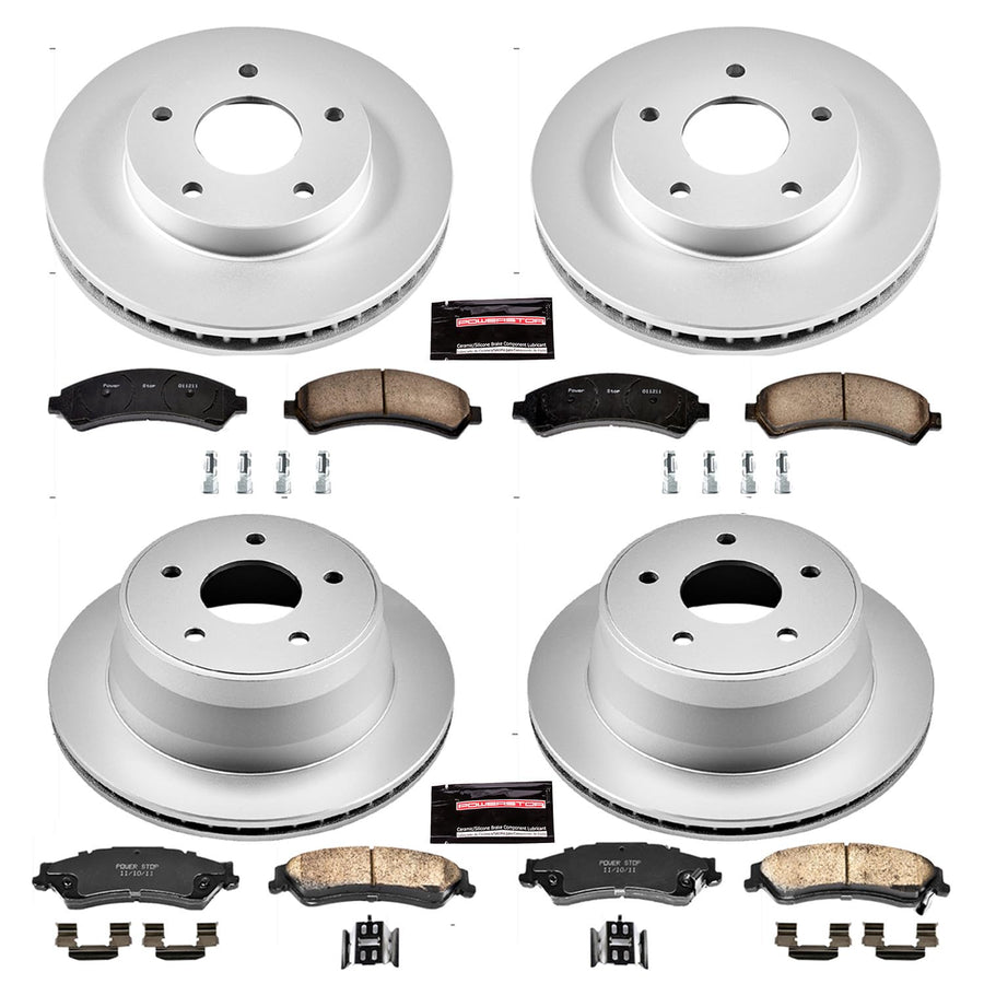 Power Stop CRK2005 Brake Rotor & Coated Ceramic Brake Pads- front & rear For Chevrolet Blazer, Chevrolet S10, GMC Jimmy, GMC Sonoma, Isuzu Hombre, Oldsmobile Bravada [Model Specific]