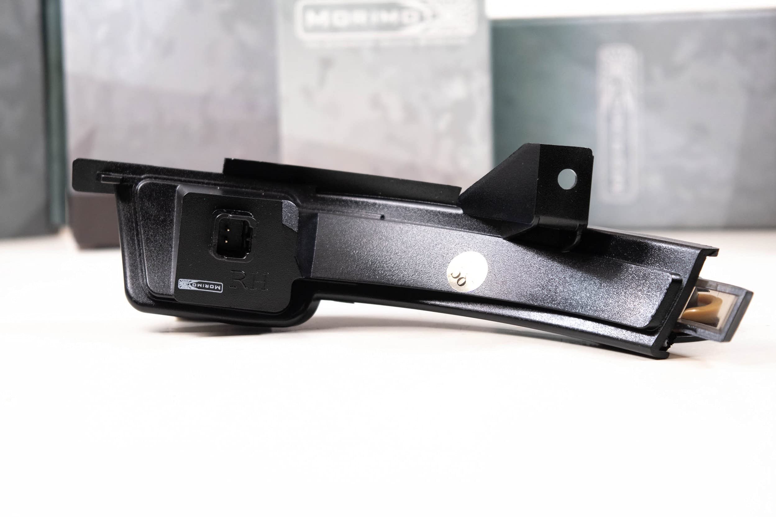 Morimoto LED XB Side Mirror Lights, Smoked Housing, Fits Ford Mustang (15-20), Plug and Play Assembly, Easy Install, Front Amber LED Lights (1x LFM28)
