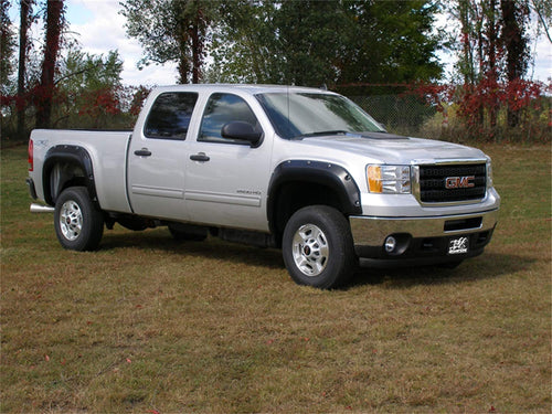Pocket / Rivet Fender Flares Stampede Products | Ruff Riderz | Fits 2007 - 2014 GMC Sierra 2500 HD (78.7"/97.6"Bed) 3500 HD (69.3"/78.7"/97.6"Bed), Black | 4 pcs., 8425-2