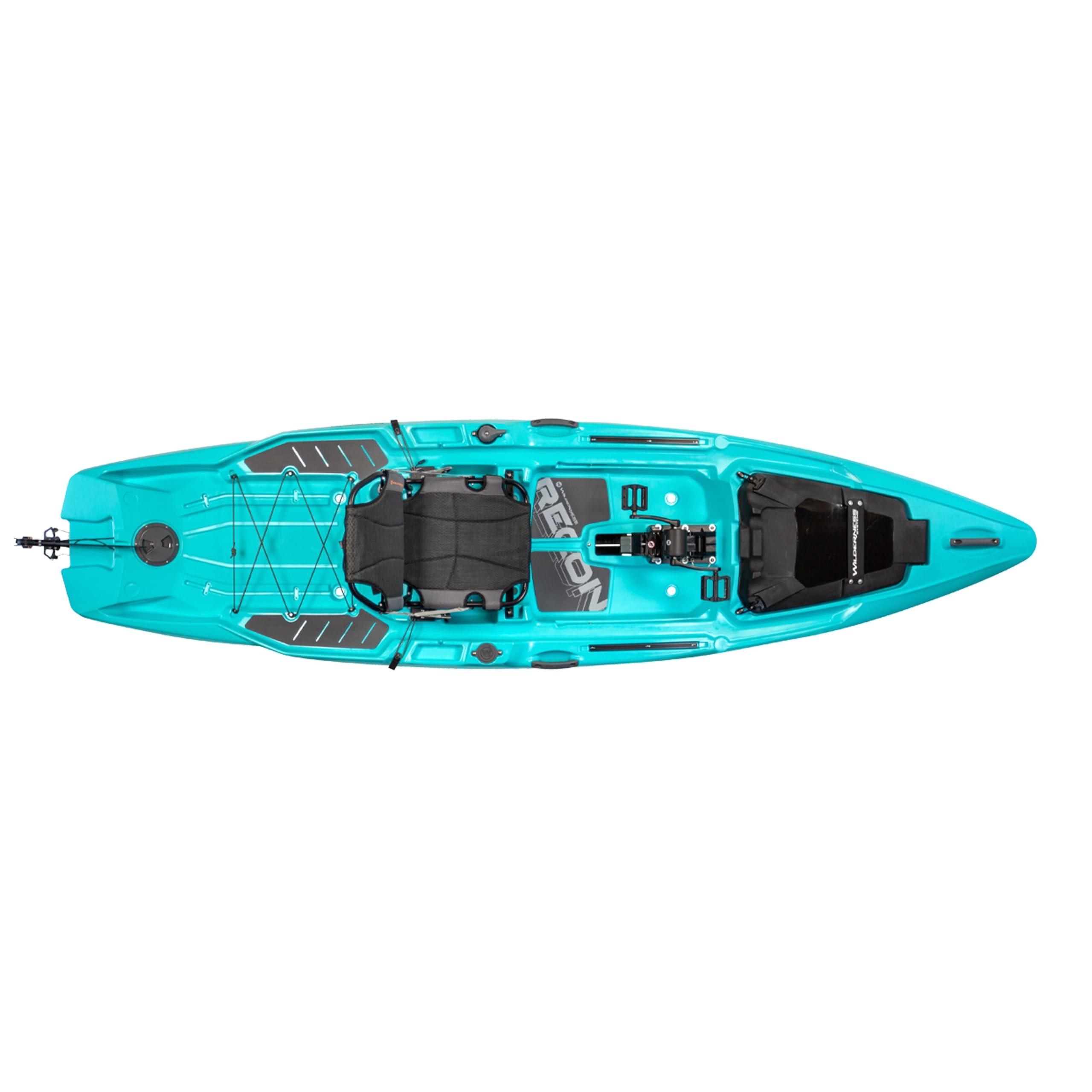 Wilderness Systems Recon 120 HD - Fishing Kayak Sit on Top - 360 Degree ACES seat & Helix PD™ Pedal Drive System - 12 ft - Aqua
