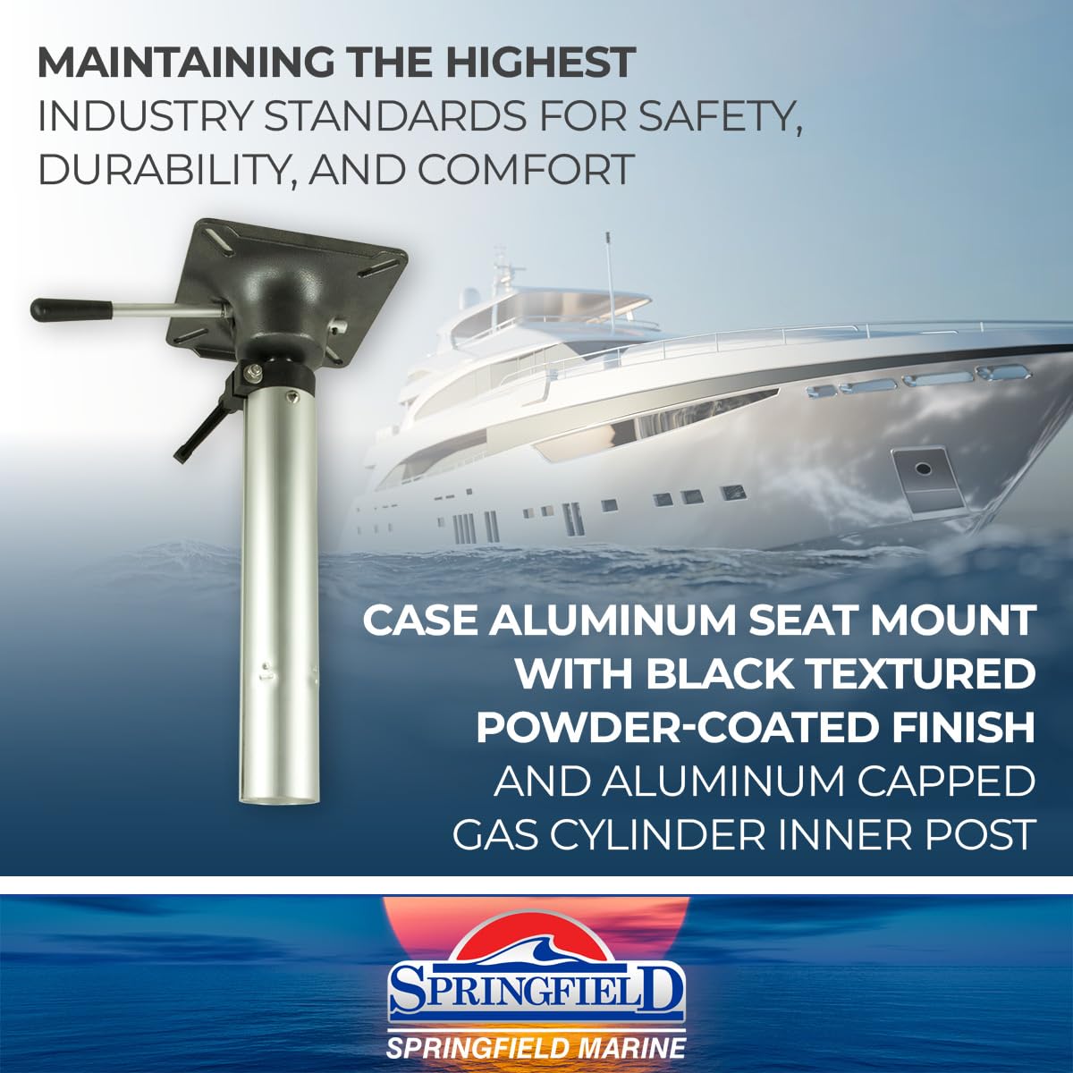 Plug-In Springfield Power-Rise Air-Ride Pedestal - 14-1/4" - 21" Adjustment 1300901