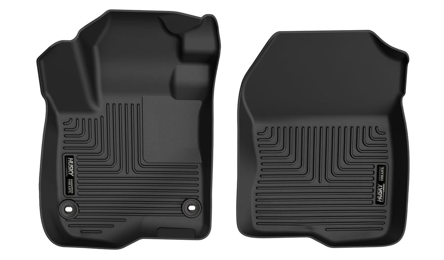 Weatherbeater Husky Liners Floor Mats | Fits 2023-2025 Honda CR-V, Includes Hybrid | Front Row, 2-pc Black - 17281