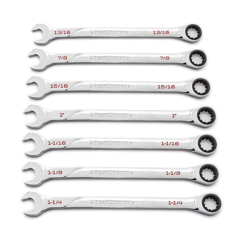 7 Pc. GEARWRENCH 120XP Universal Spline XL Ratcheting Combination Wrench Set, SAE - 86452