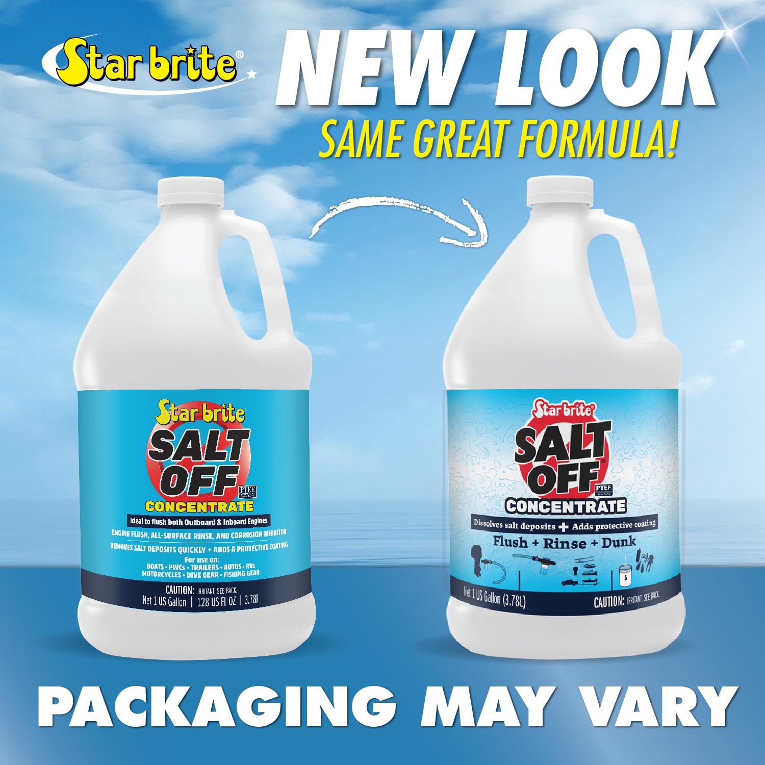 Salt Off Concentrate STAR BRITE - Ultimate Salt Remover Wash & Marine Engine Flush for Boats, Vehicles, Trailers, and More - 128 OZ Gallon (093900N)