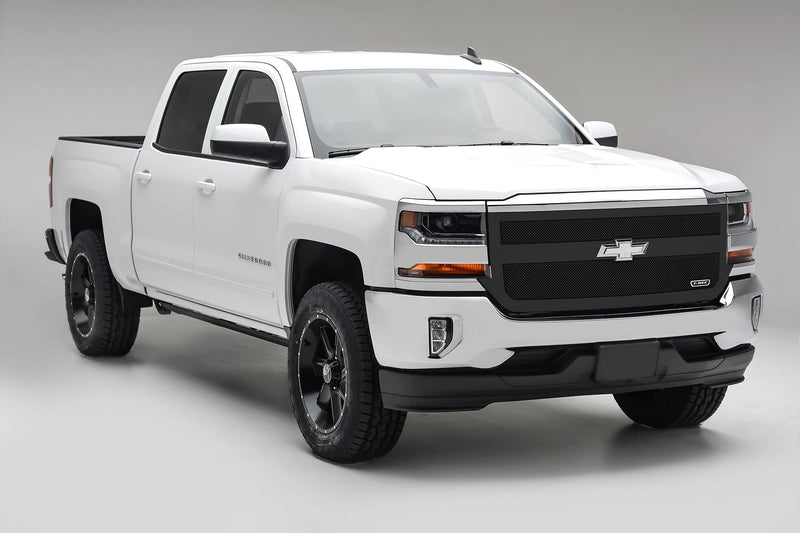 2016-2018 Silverado 1500 T-Rex Grilles Upper Class Series Main Grille, Black, 1 Pc, Replacement, 1 Bar Design - PN #51131