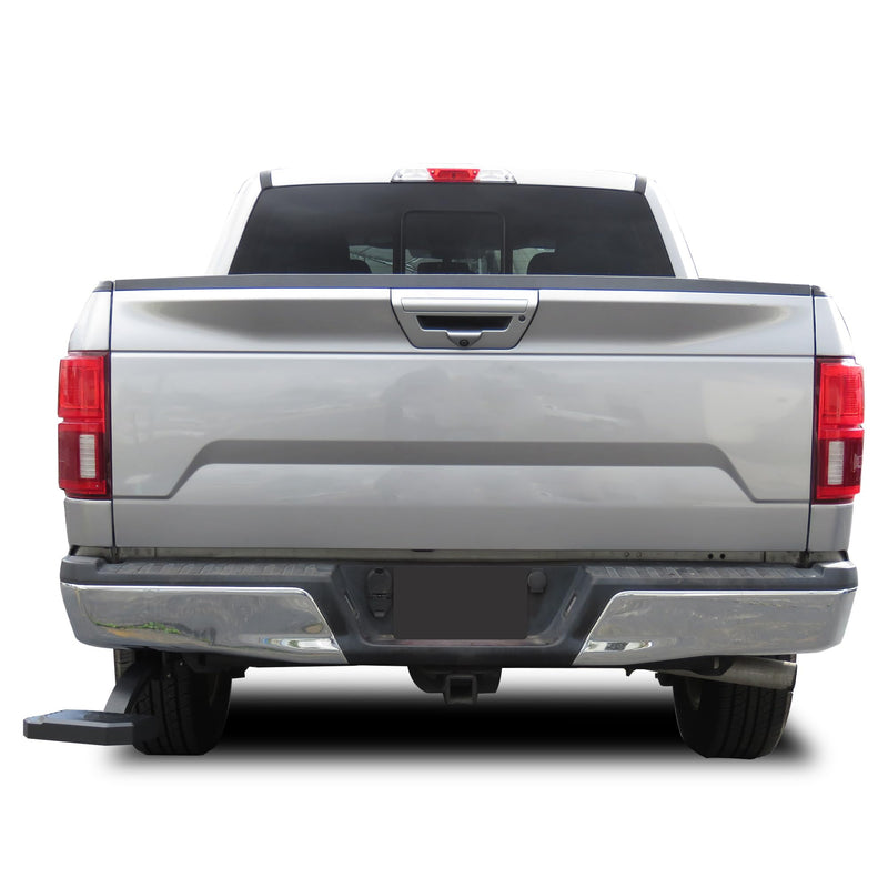 Retractable Black Horse Truck Bed Corner Step Black Compatible with 2015-2020 Ford F-150 -TBCFO15