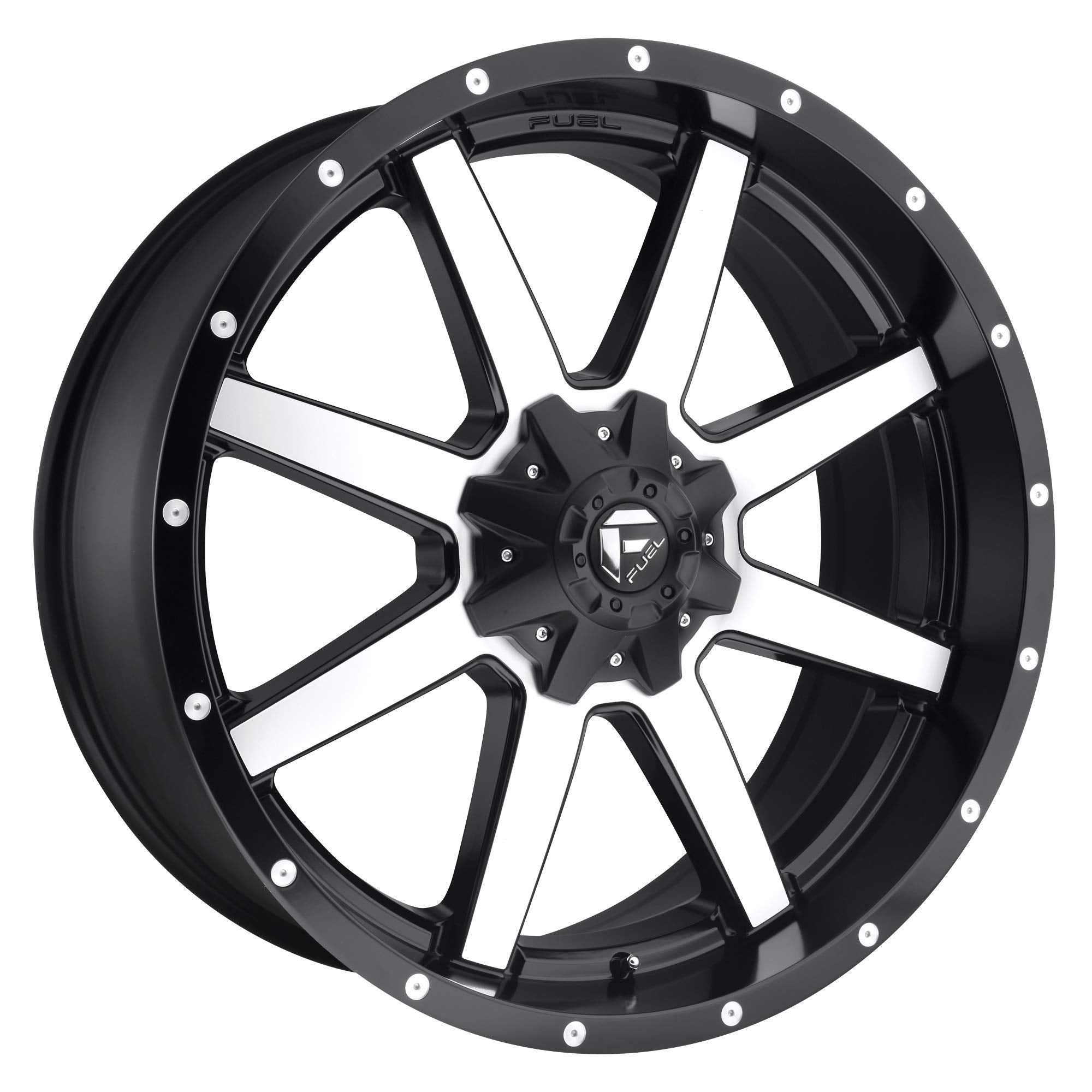 D537 1PC Fuel 20X9 6X135/5.5 MT-BLK-MACH 01MM - D53720909850