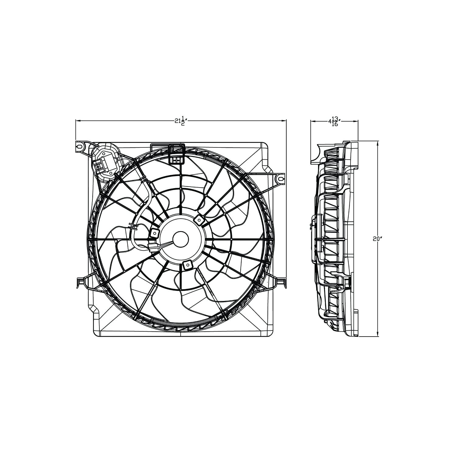 Replacement TYC Cooling Fan Assembly 623110