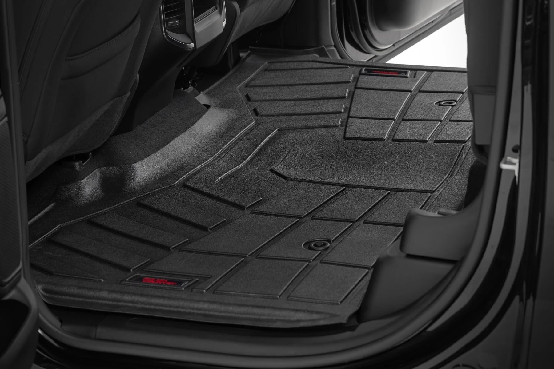 Sure-Fit Rough Country All Weather Floor Mats for Ram 1500 (2025) Crew Cab - Non-Slip, Waterproof, Flexible Rubber Mat, Front & Rear Set