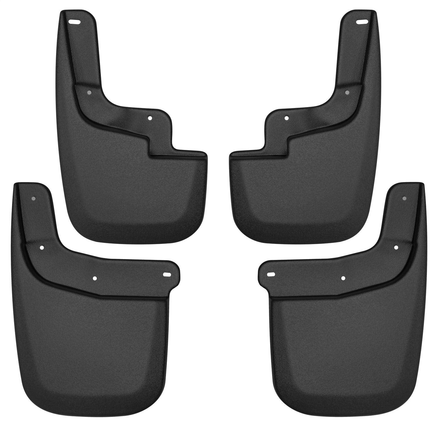 Husky Liners - Mud Guards Front & Rear | 2015-2022 Chevrolet Colorado, GMC Canyon w/o Flares or Cladding (Excludes ZR2), Front & Rear Set - Black, 4 Pc | 58236