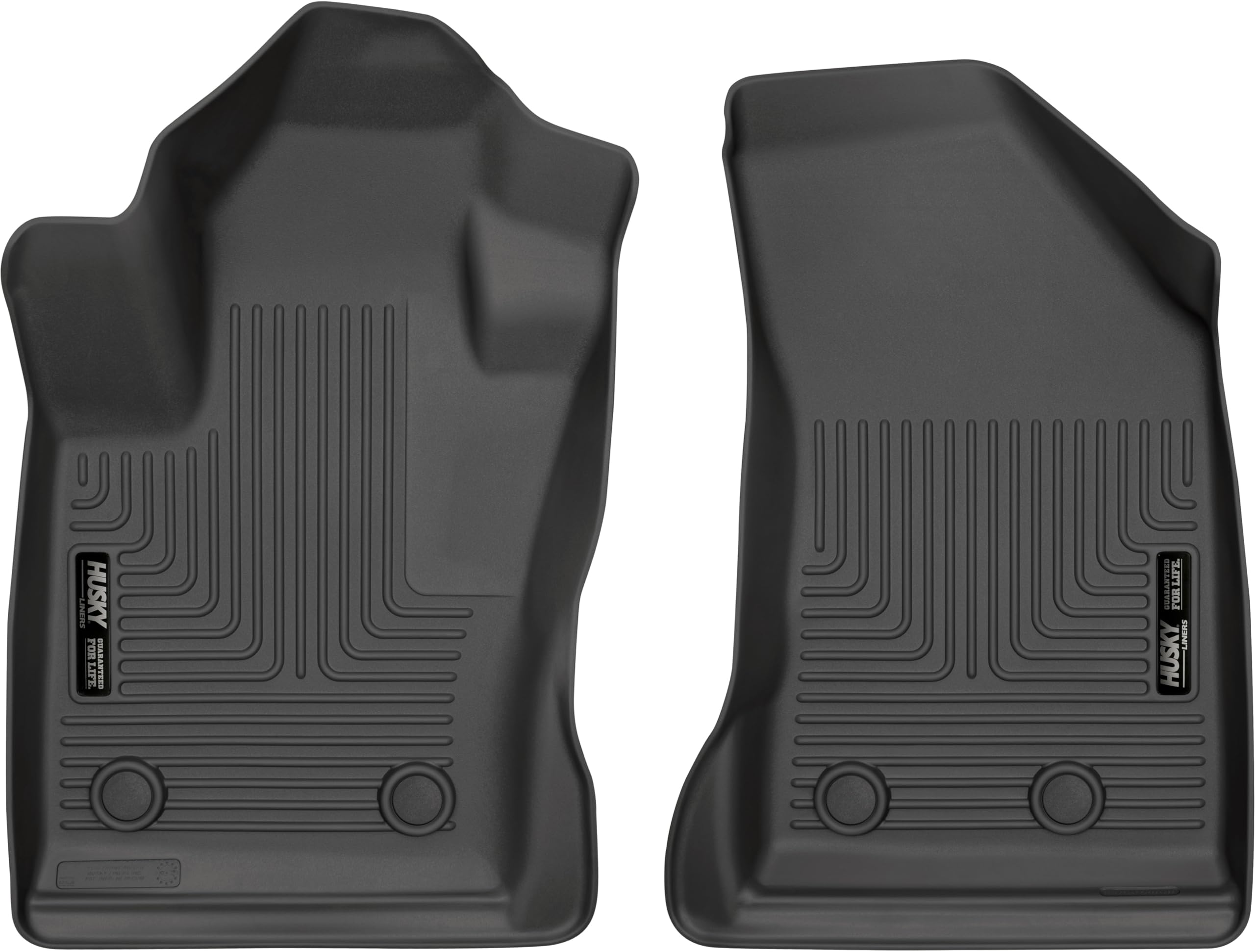 Weatherbeater Husky Liners Floor Mats | Fits 2017-2025 Jeep Compass | Front Row, 2-pc Black - 13271