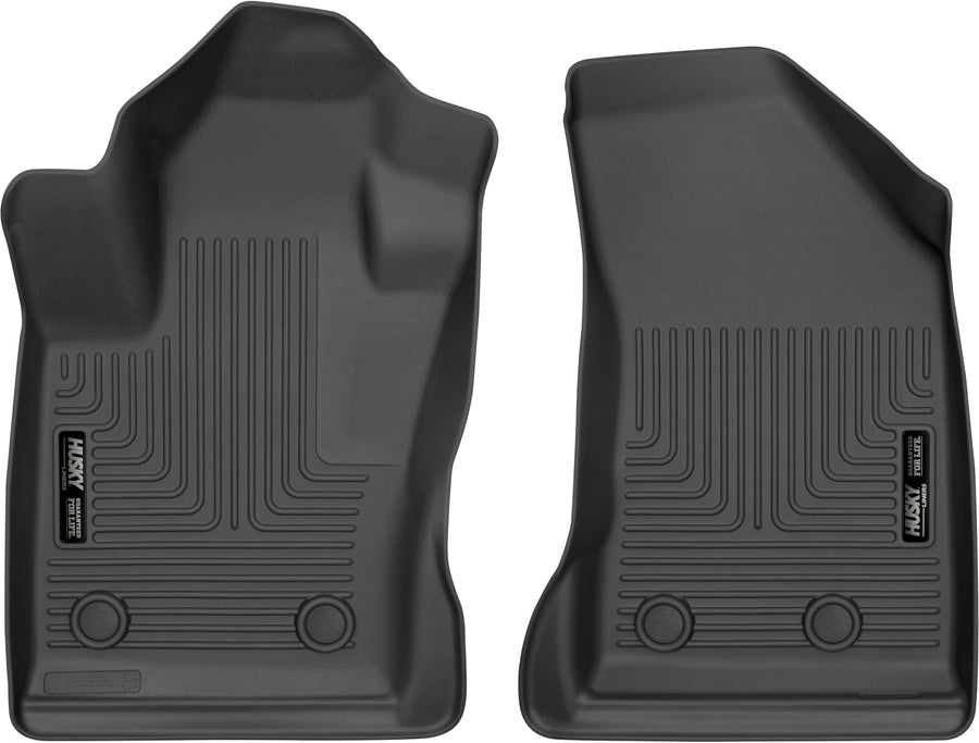 Weatherbeater Husky Liners Floor Mats | Fits 2017-2025 Jeep Compass | Front Row, 2-pc Black - 13271