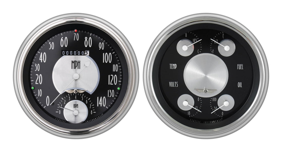 Classic Instruments 1951-1952 Chevy Car CH51AT62 All American Tradition 4 5/8" Speedometer with Built in Tach & Quad Gauge