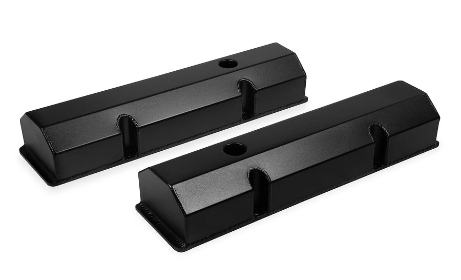 Fabricated Aluminum Mr. Gasket 6818BG Valve Covers - Black Finish