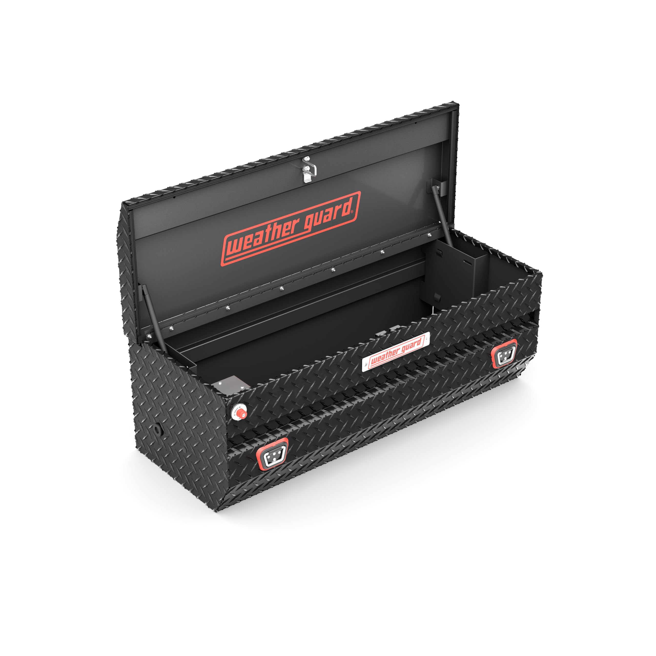 624-5-04 Weather Guard Aluminum All-Purpose Truck Tool Chest, Fits Full and Compact Size Trucks, 8.5 cu ft Storage Capacity (Gloss Black)