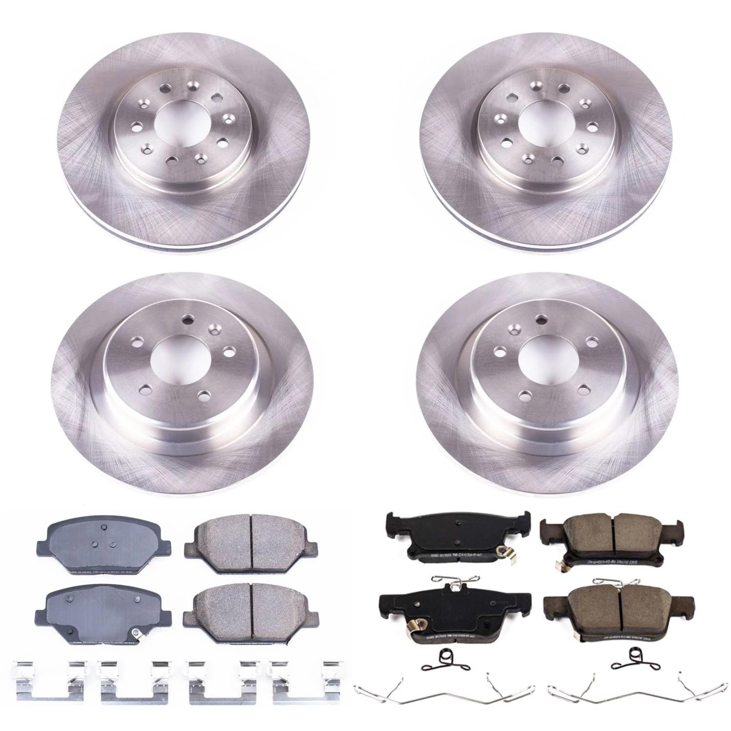 Power Stop KOE7556 Replacement Brake Kit-OE Front and Rear Brake Rotors & Ceramic Pads For Buick Envision 2016-2018 [Model Specific]