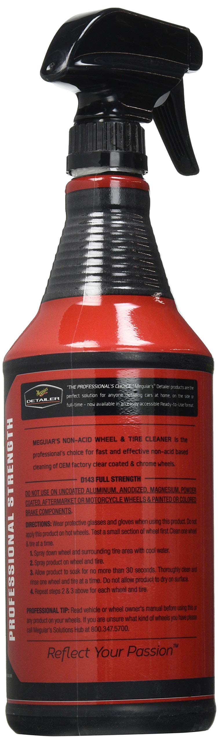 Non Acid Meguiar's Wheel & Tire Cleaner, Drtu14332, 32 oz, 6 Bottles/Case