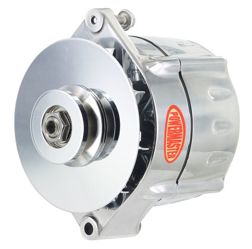 Alt Powermaster GM 12SI Polish 100A Smooth Look™ 1V Pulley & Baffle 1 or 3 Wire
