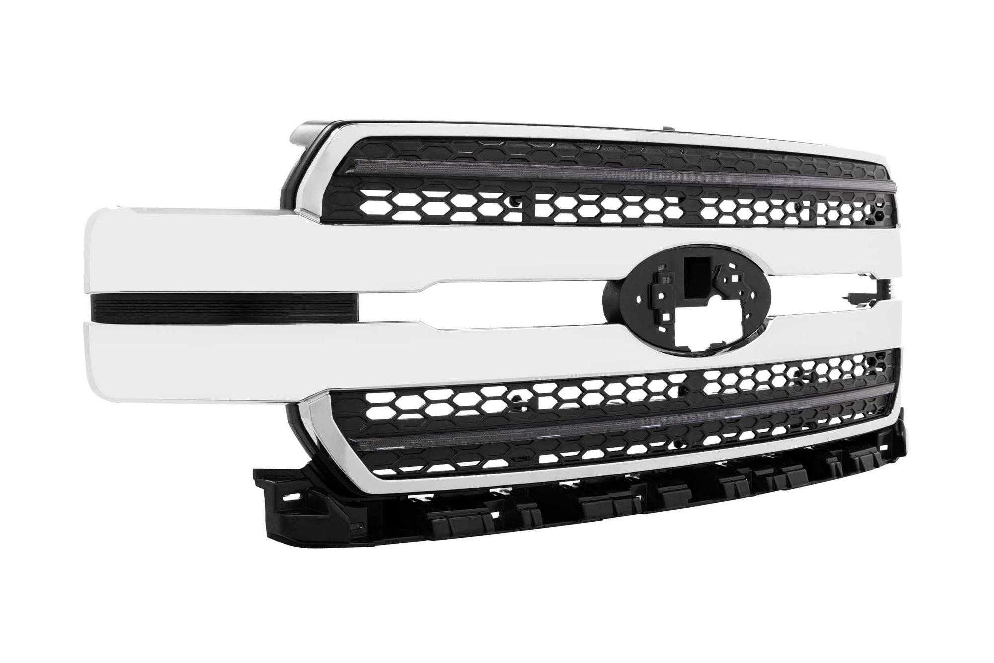 Ford F-150 18-20 Morimoto XBG LED DRL Grille Fits, Plug and Play Chrome Grille with White LED DRL (XBG15)