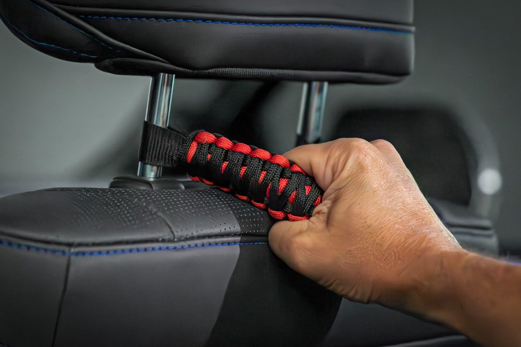 Paracord Rough Country Headrest Grab Handles | Universal Fitment | Corded | Sold As Pair - 117615