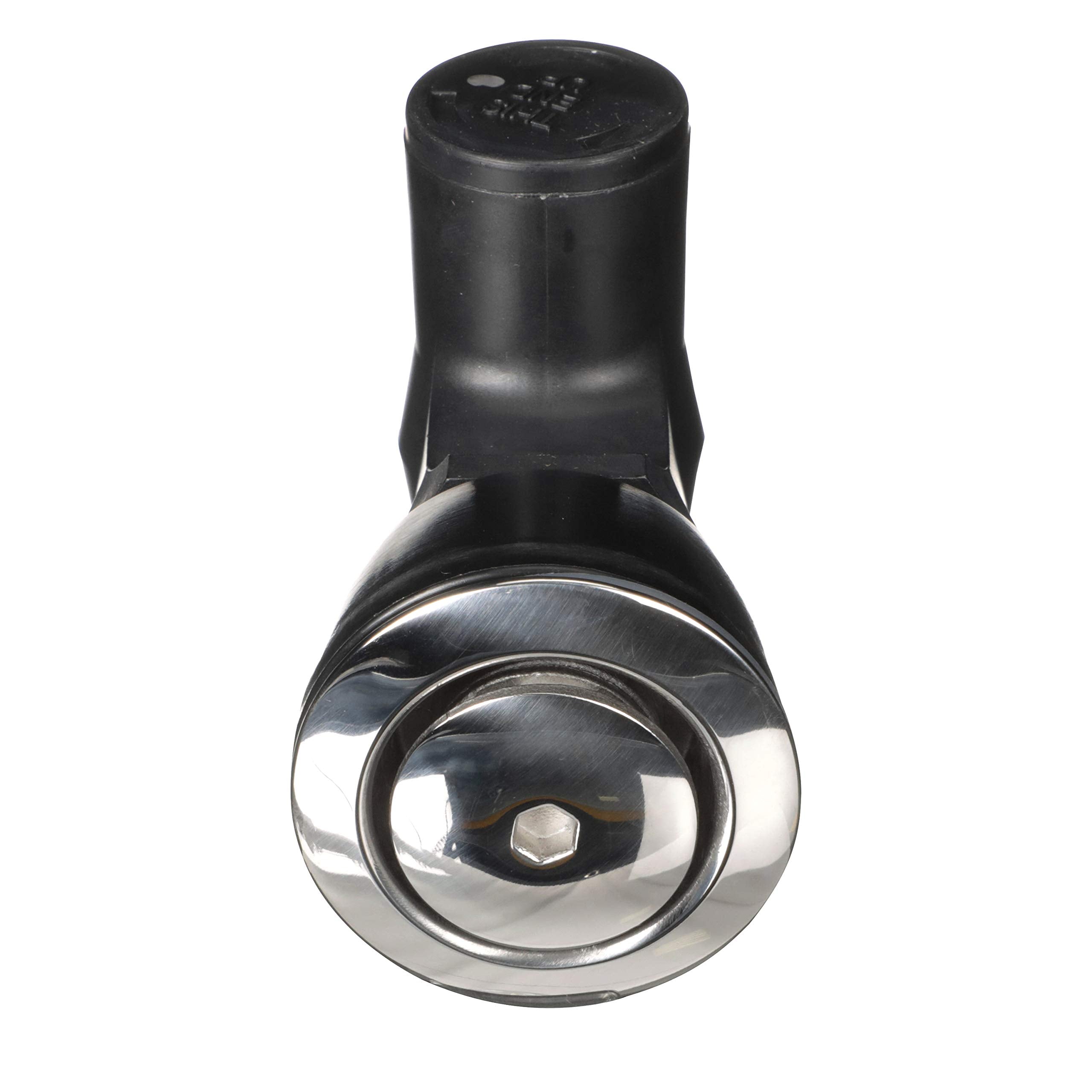 90-Degree Attwood P-Trap Fuel Tank Vent, Flush Mount, 5/8-Inch Interior Diameter Hose, Stainless Steel Vent Head