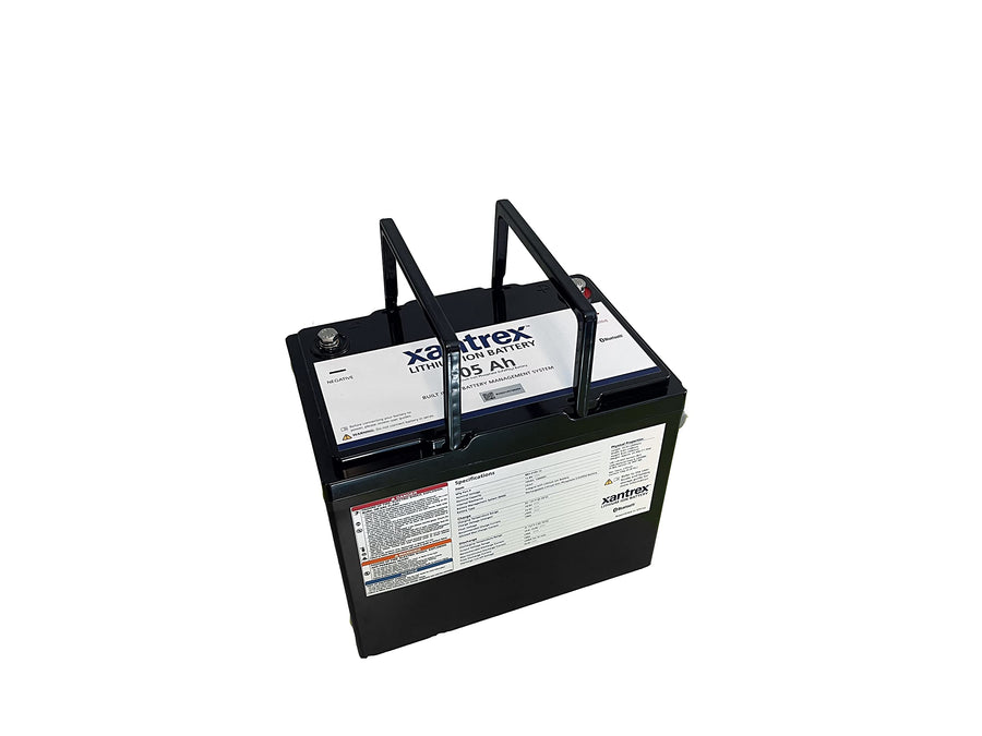 Xantrex LiFePO4 Lithium Battery (Group 27) - 105Ah 12v - Built in BMS, 6000 Deep Cycle Rechargeable Battery - Perfect for RV/Camper, Marine, Van, Solar and Off Grid Uses.