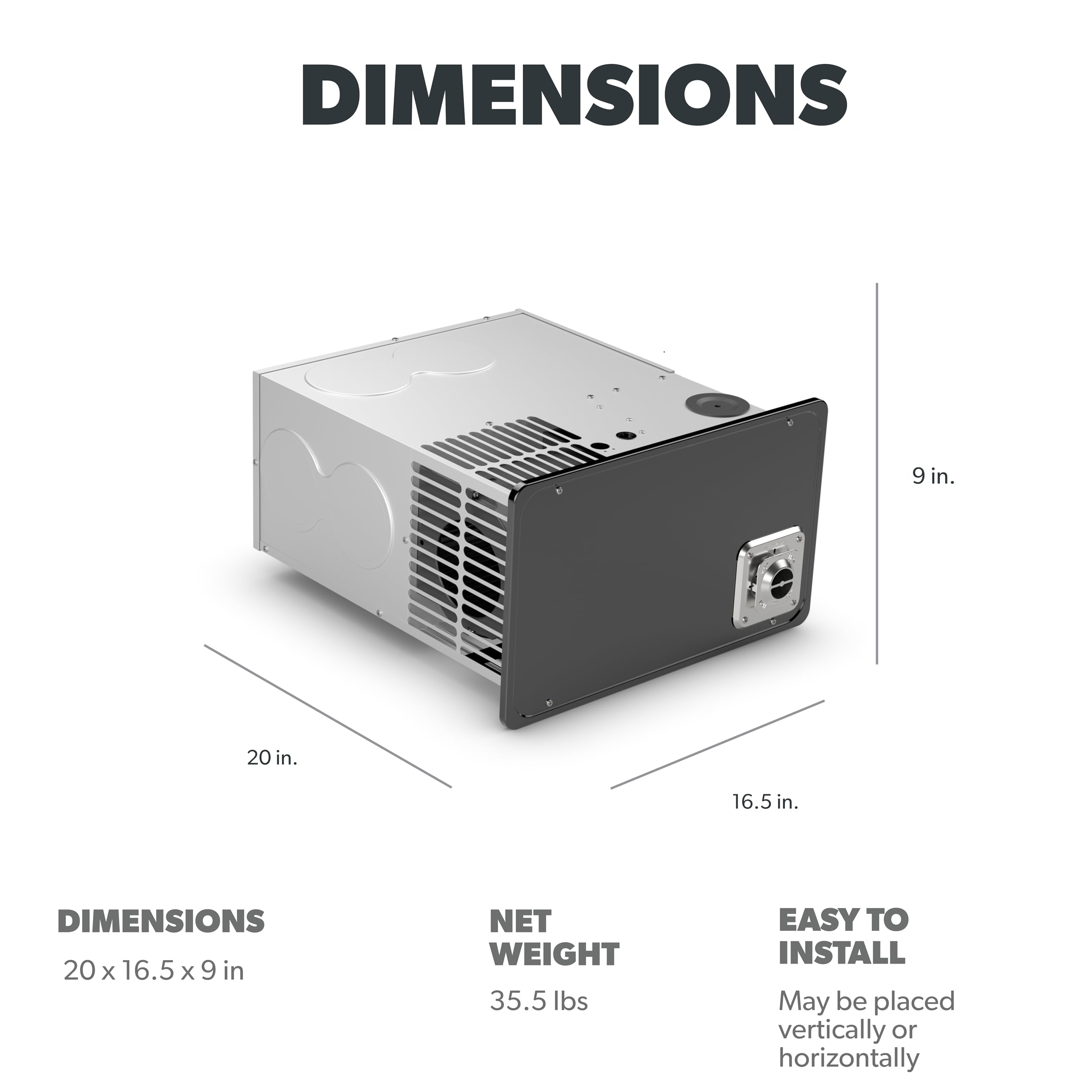 Dometic Large Furnace DFLA40211 - Low Profile with Flexible Installation and Quiet Operation - 40K BTU Furnace for RVs, Trailers, and Campers