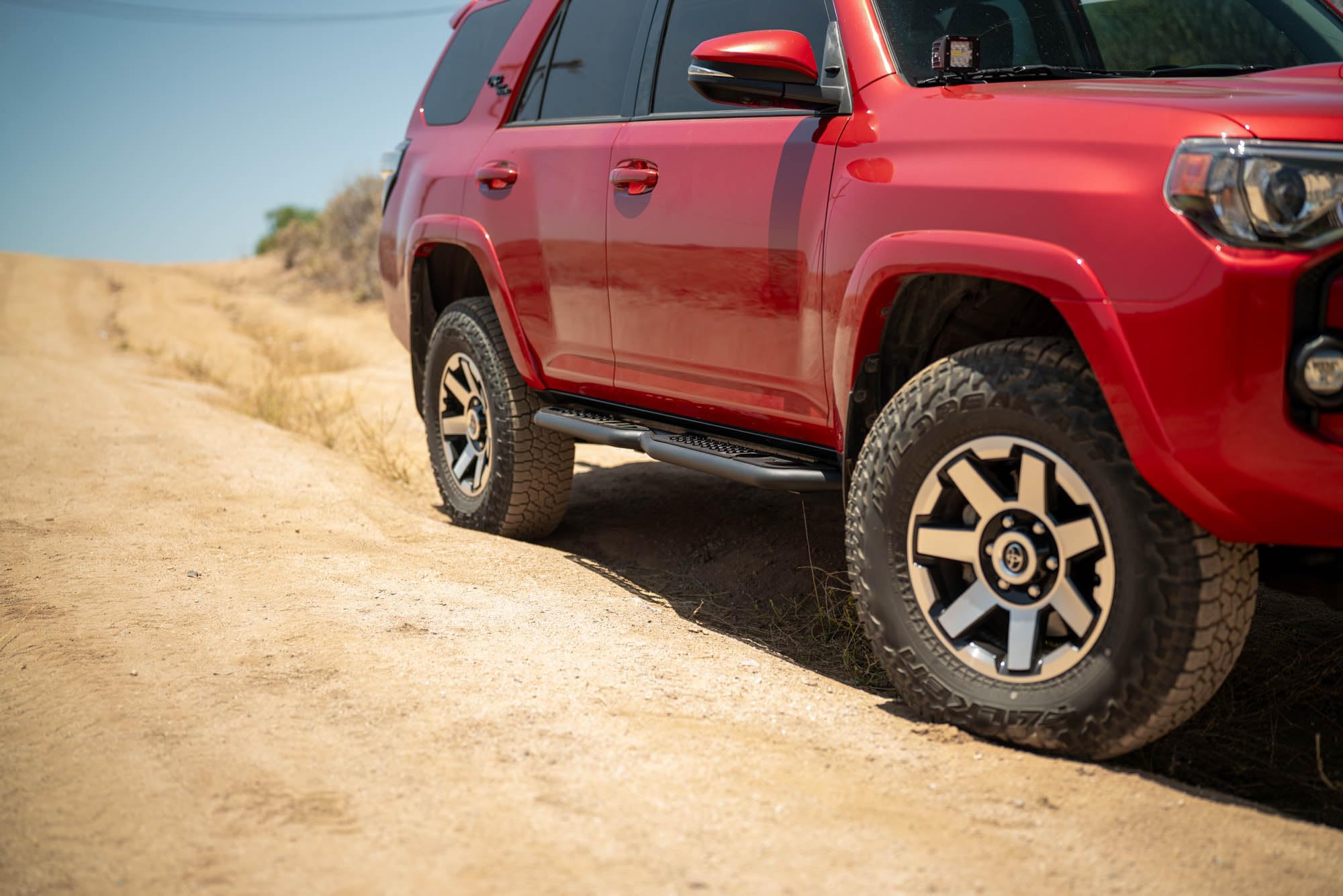 OE Plus DV8 Offroad Side Steps for 2010-2024 Toyota 4Runner | Anti-Slip Design | Provides Protection from Light Trail Debris | Retains OEM Ground Clearance | Fully Bolt-On Installation | Steel