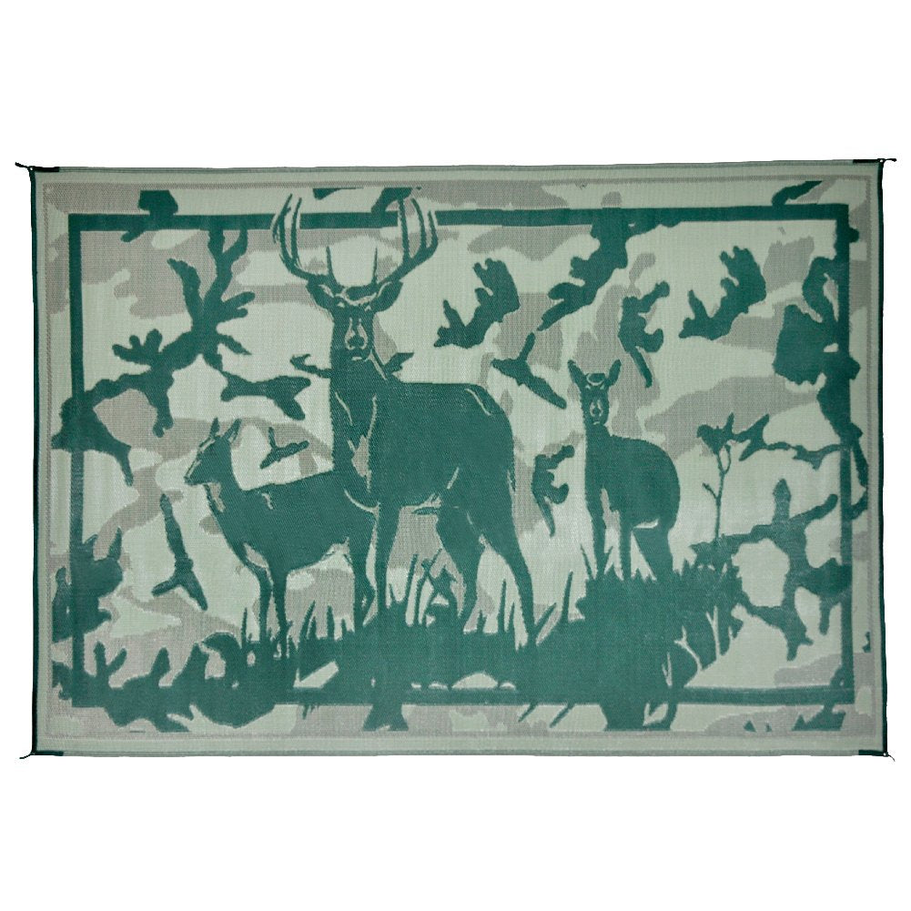 Camping Stylish HC8114 Desert Camo/Green 8'x11' Camo Deer Mat, 1 Pack