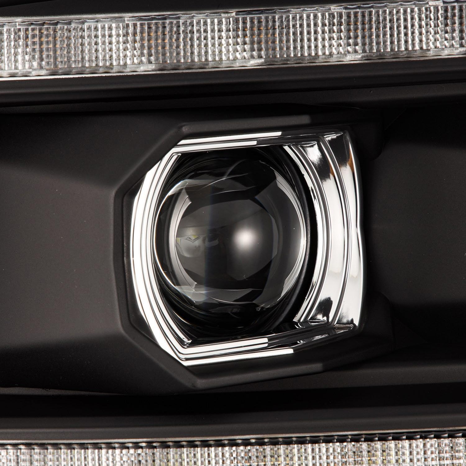 Dodge Ram 2500 09-18 AlphaRex LUXX LED Proj Headlights Plank Style Blk w/Activ Light/Seq Signal/DRL