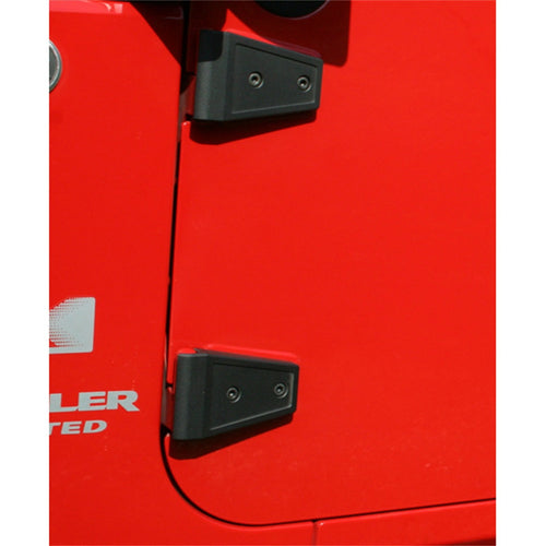 Rugged Ridge Hinge Cover Kit Door for Jeep Wrangler JK | Steel, Textured Black | 11205.10 | Fits 2007-2018 Jeep Wrangler JK