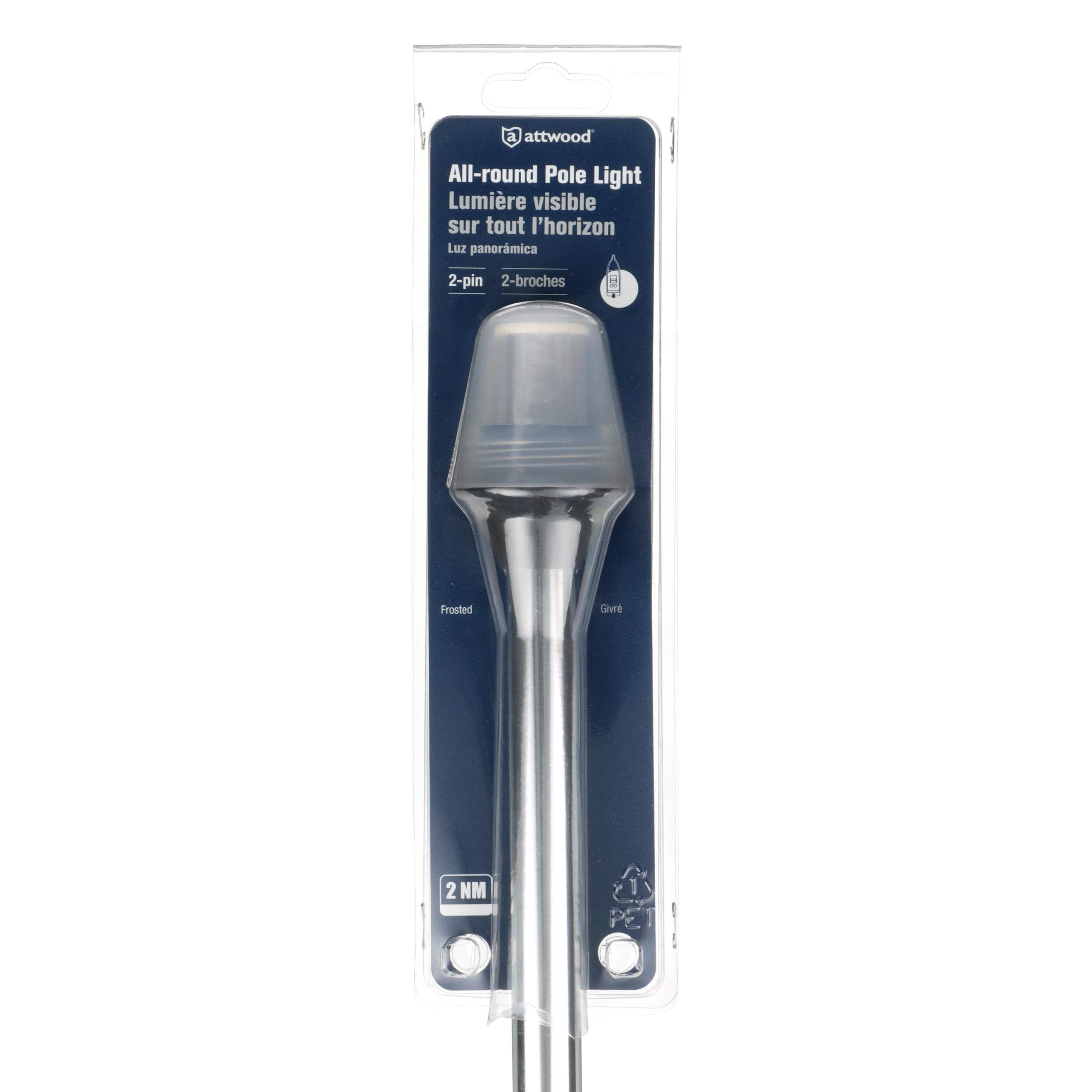 Frosted Globe Attwood 5110-30-7 All-Round Pole Light, 30-Inch , Beige