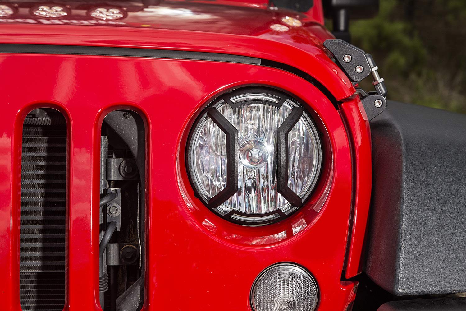 Elite Euro Guard Kit | Rugged Ridge, Headlight, Textured Black | 11230.12 | Fits 2007-2018 Jeep Wrangler JK/JKU