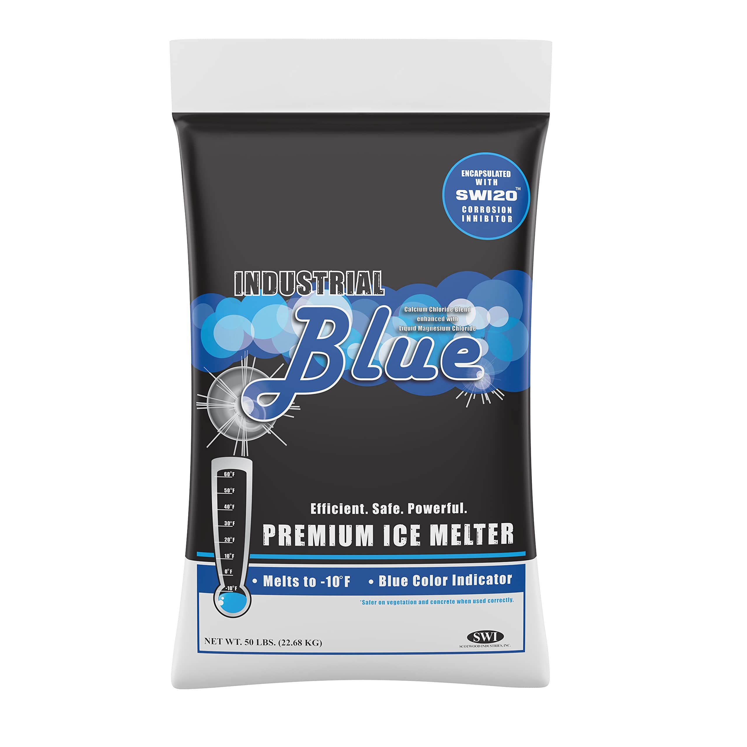 50 lb Bag Scotwood Industries Industrial Blue 50B-IB Ice Melter