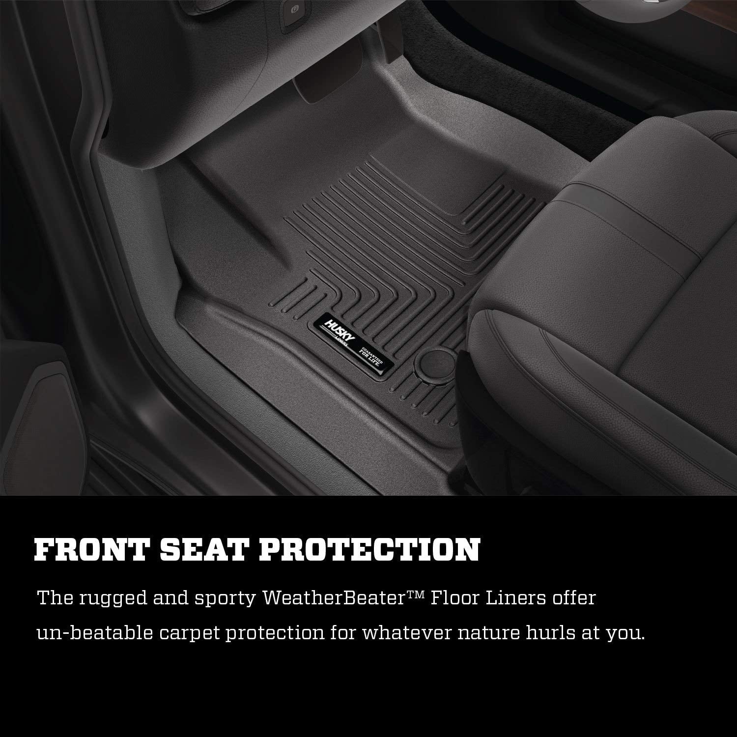 Weatherbeater Husky Liners | Fits 2015-2020 Chevrolet Tahoe/GMC Yukon - Front & 2nd Row Liner - Grey, 3 pc. | 99202