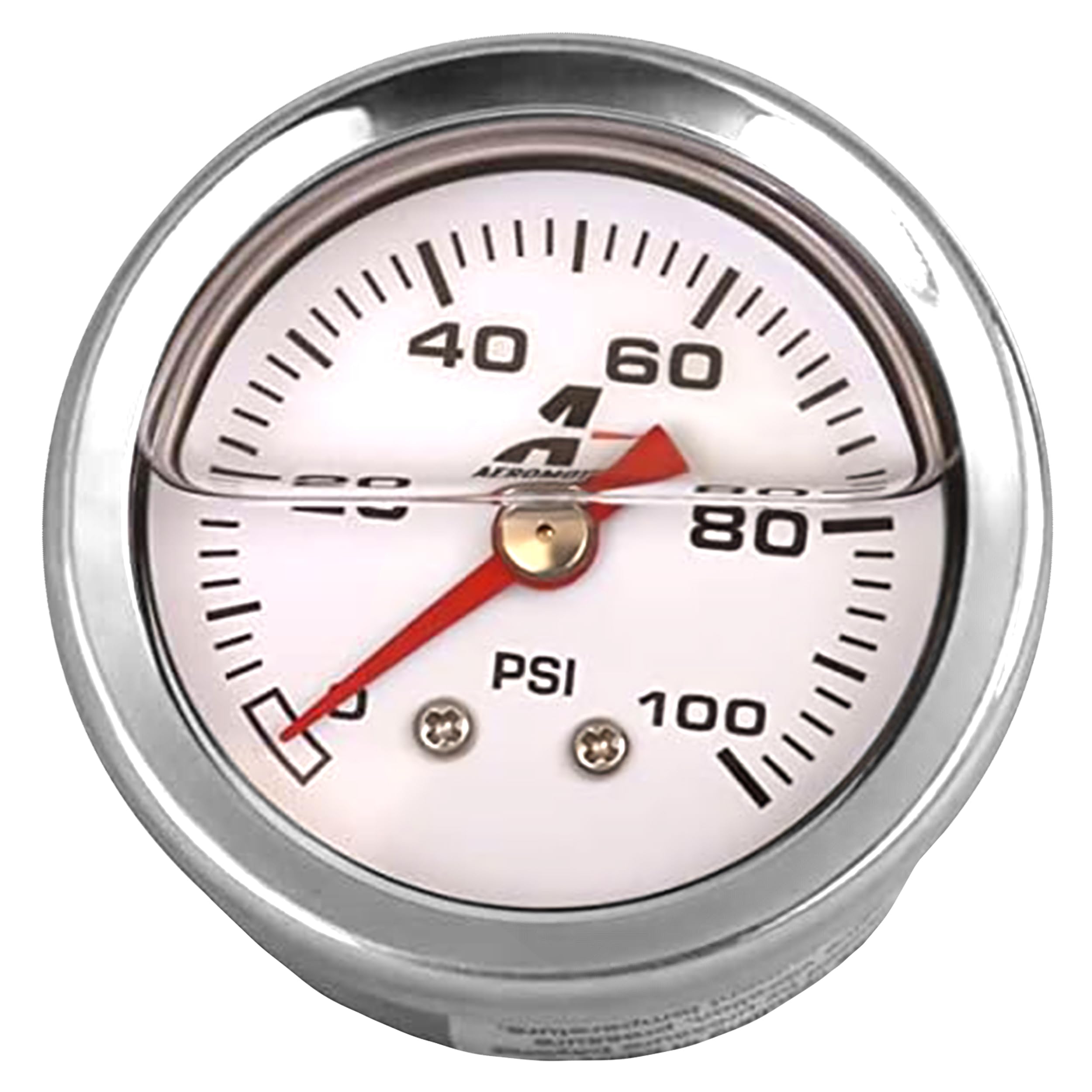 Fuel Pressure Gauge Aeromotive 15633 0-100 PSI, 1/8" NPT, Liquid Filled, 1.5'' Diameter Dial