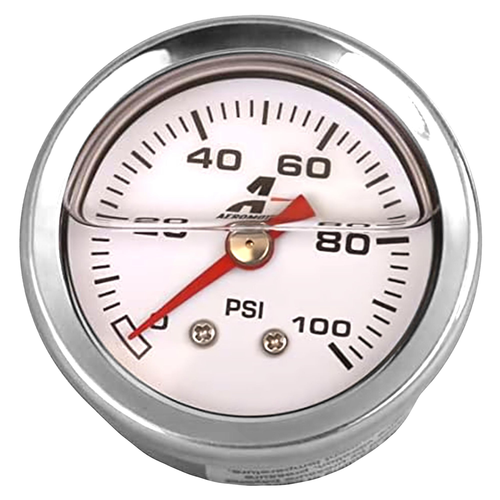 Fuel Pressure Gauge Aeromotive 15633 0-100 PSI, 1/8" NPT, Liquid Filled, 1.5'' Diameter Dial